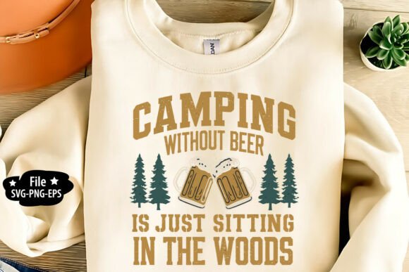 Camping Without Beer Vintage SVG