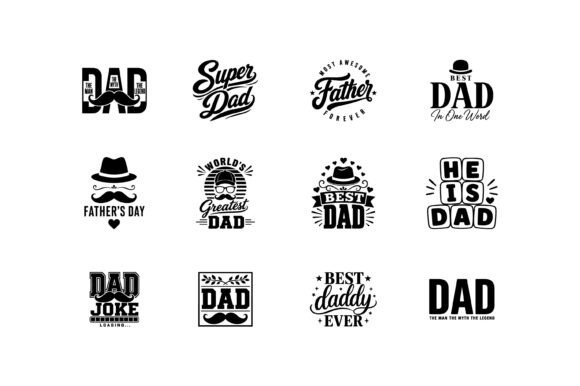 Classic Dad Typography Quote Bundle