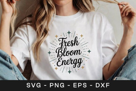 Fresh Bloom Energy Floral SVG PNG