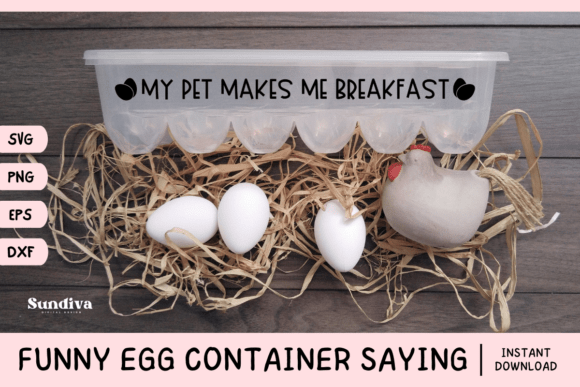 Funny Egg Container Saying SVG 7: A Lighthearted Embroidery Design for Kitchen Projects