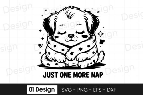Just One More Nap Puppy SVG PNG