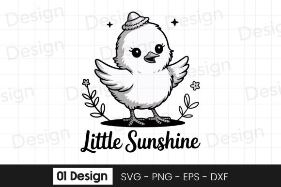 LitLittle Sunshine Chick SVG PNG