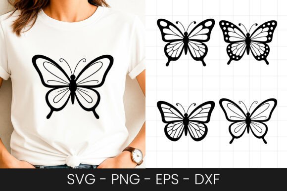 Minimal Butterfly Outline Design SVG PNG Review for Real Embroidery Projects