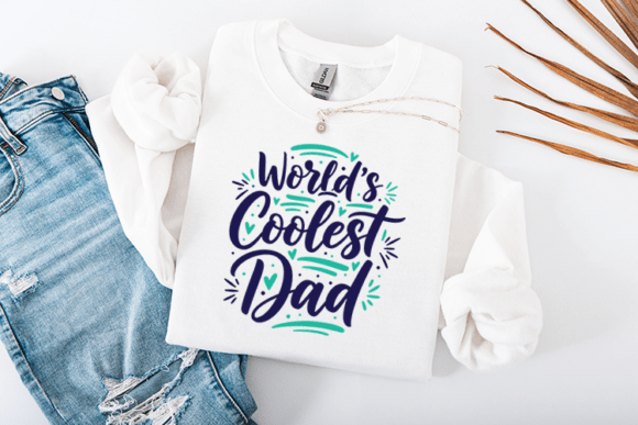 Worlds Coolest Dad Funny Quote Design
